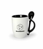 Taza cerámica con cuchara